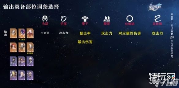 《崩坏星穹铁道》各部位词条一览 各部位有什么词条