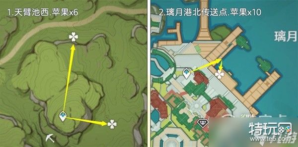 原神3.6版苹果高效采集路线介绍