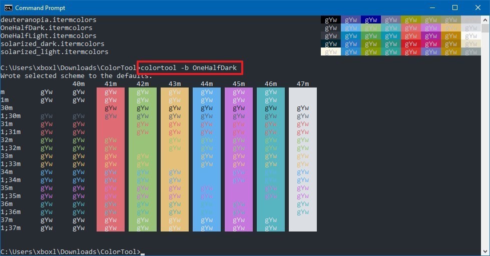 Windows10系统下命令提示符颜色更改技巧