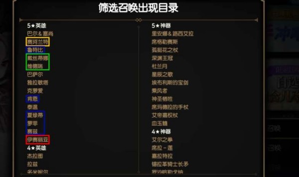 第七史诗筛选召唤选什么比较好2023