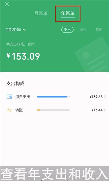 微信在什么地方查看年账单明细